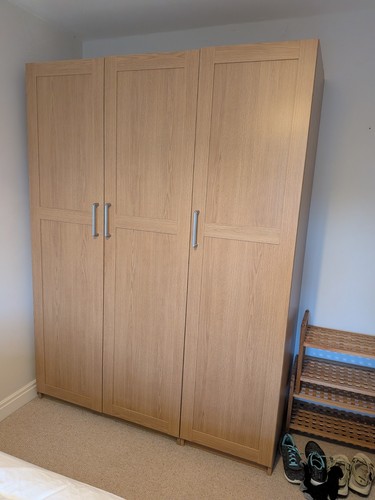 Ikea pax triple wardrobe oak - triple,
