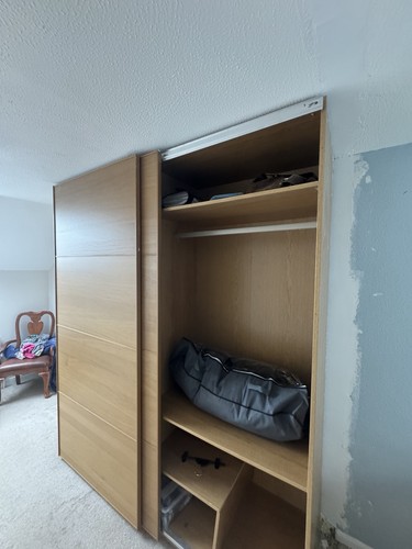 Ikea pax wardrobe - wardrobe, (oak